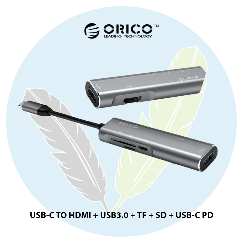 Orico CLH-W3 (USB-C to HDMI + USB3.0 + Card Reader + USB-C PD)