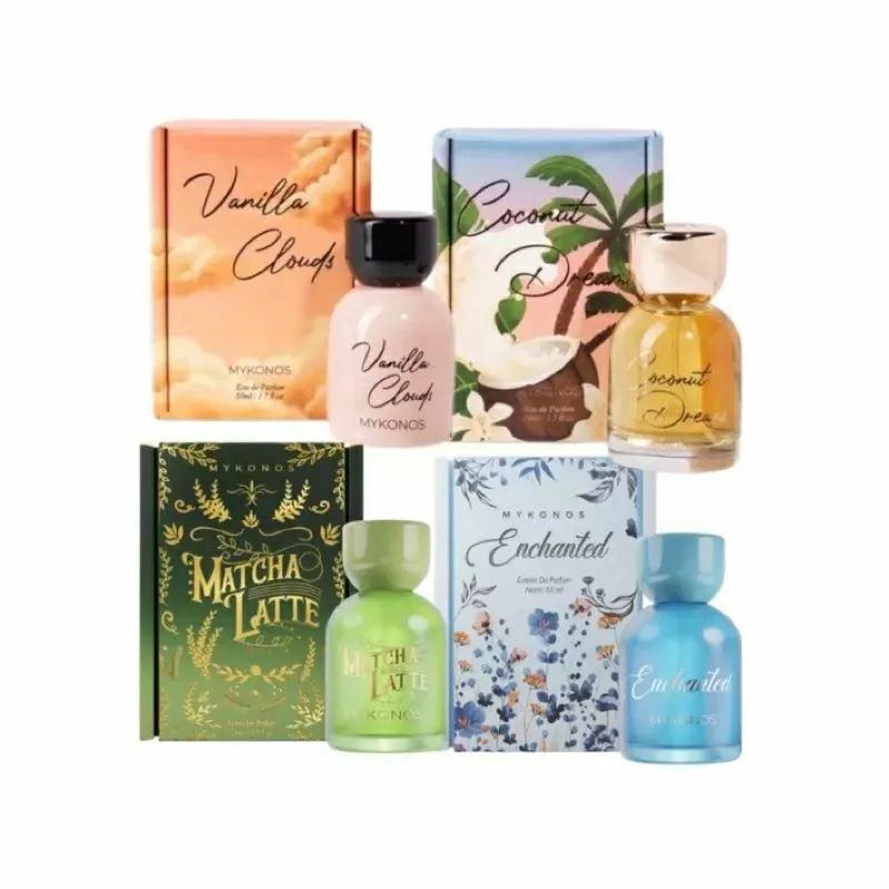 MYKONOS PARFUM 50 ml  EDP MY KONOS COCONUT DREAMS VANILA CLOUDS WHEN IN PARIS VANILA VANILLA CLOUDS 