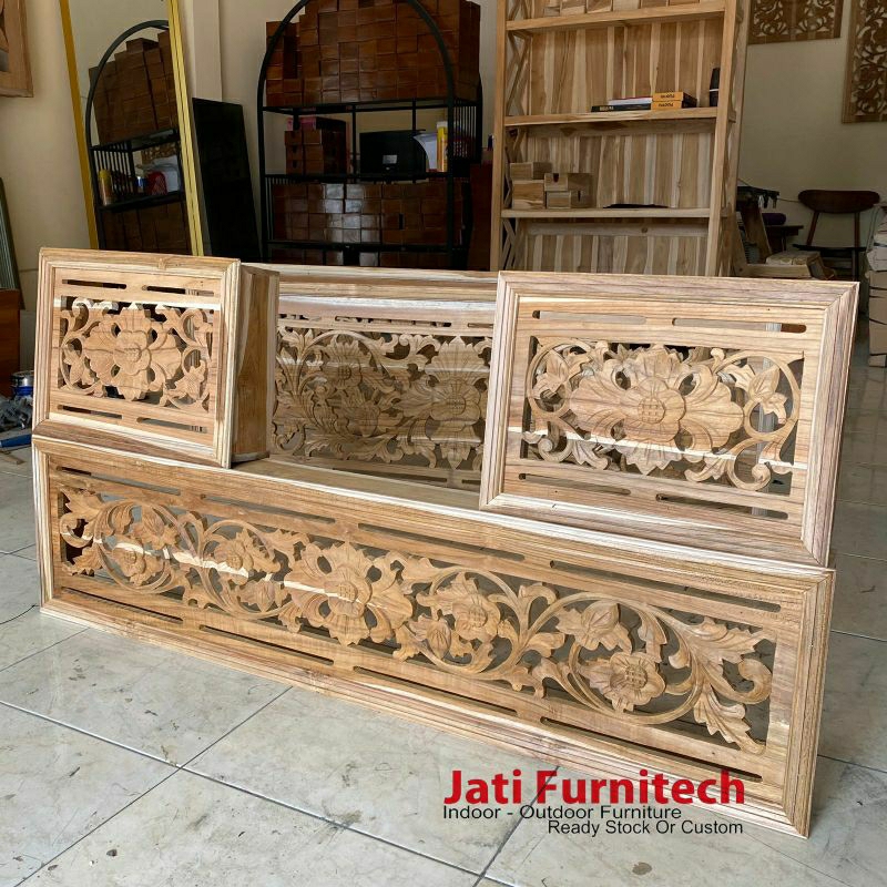 loster pintu dan jendela 1 set - loster ukiran jati 1 set