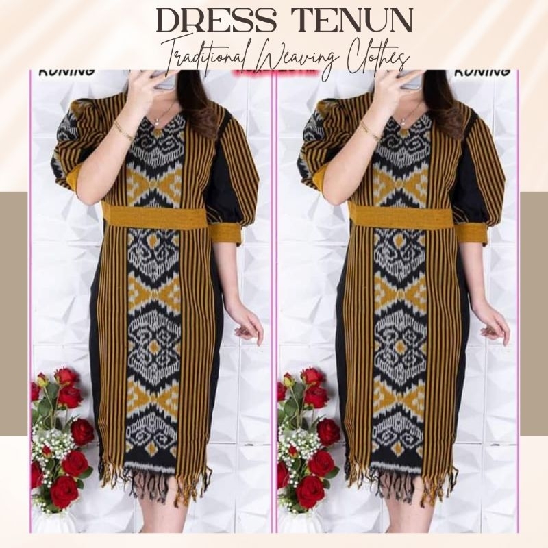 Dress Tenun Dress Etnik Dress Tenun Ikat Dress Tenun Troso