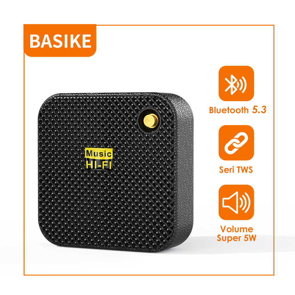 BASIKE Speaker Bluetooth 5.3 Bass Aktif Polytron Karaoke Mendukung Kartu Tf Pemutaran Usb Pemutaran Multi-Mode
