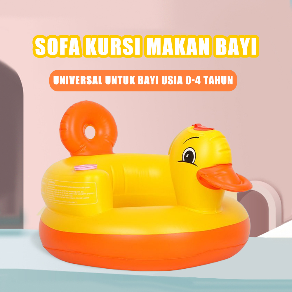 UCLI Sofa Kursi Makan Bayi Baby Chair Model Tiup Bebek/Sofa Tiup Kursi Pompa Musik/Kursi bayi bebek 
