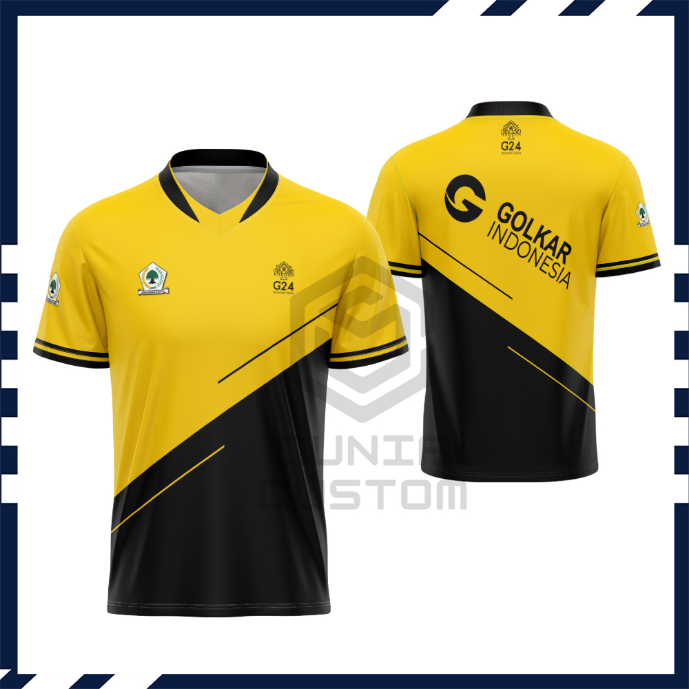 Kaos Baju Jersey Pria PARTAI GOLKAR PEMILU 2024 Fullprint