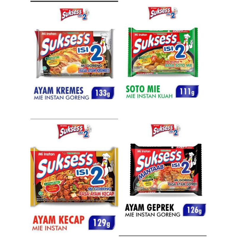 

Mie Sukses isi 2 All Varian
