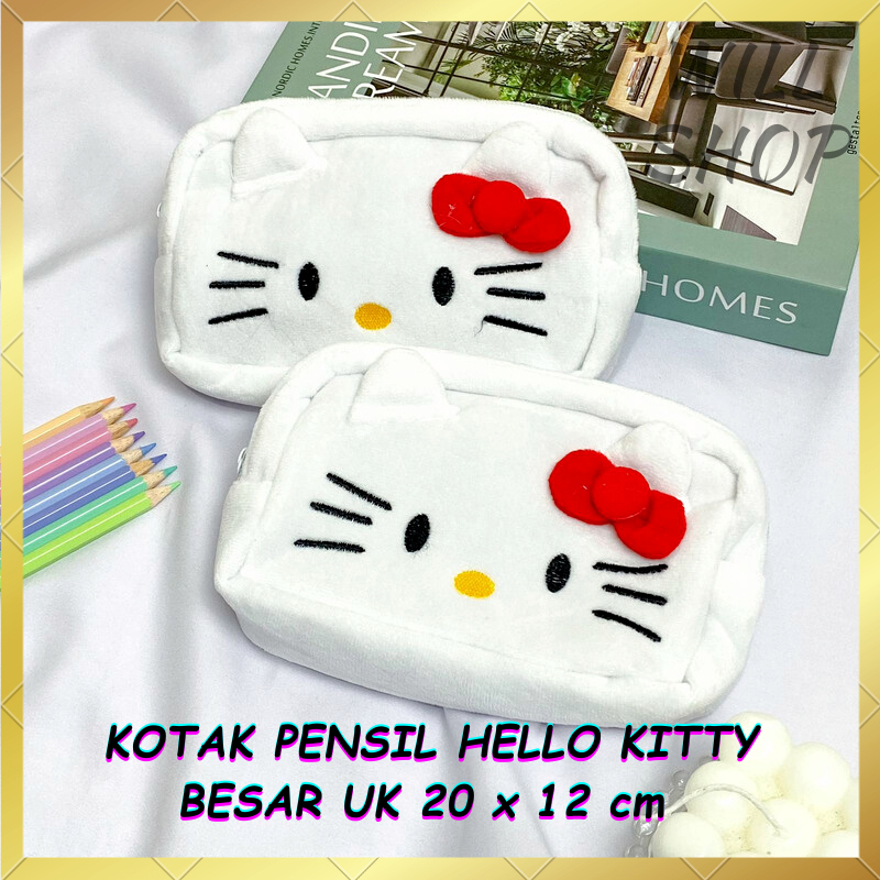 

KOTAK PENSIL KAIN HELLO KITTY PITA MERAH UKURAN SEDANG / TEPAK MODEL KARTUN BAHAN PLUSHIE BULU PERLENGKAPAN SEKLOLAH TERMURAH BISA GROSIRAN