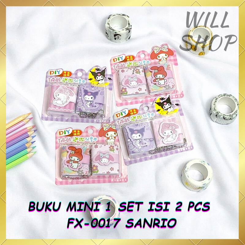 

MINI NOTEBOOK SANRIO 2 PCS / MINI SHARING BOOK 1 SET 2 PCS KODE FX-0017 BUKU CATATAN UNIK LUCU MOTIF KARTUN KERTAS FULL COLOR BISA GROSIR COD