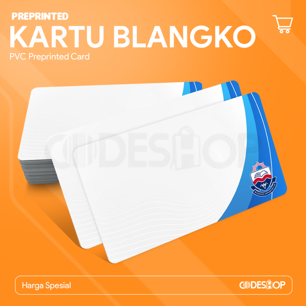 

Cetak Kartu PVC Custom 2 Sisi Name Tag Card Premium Standar ISO 0.9mm
