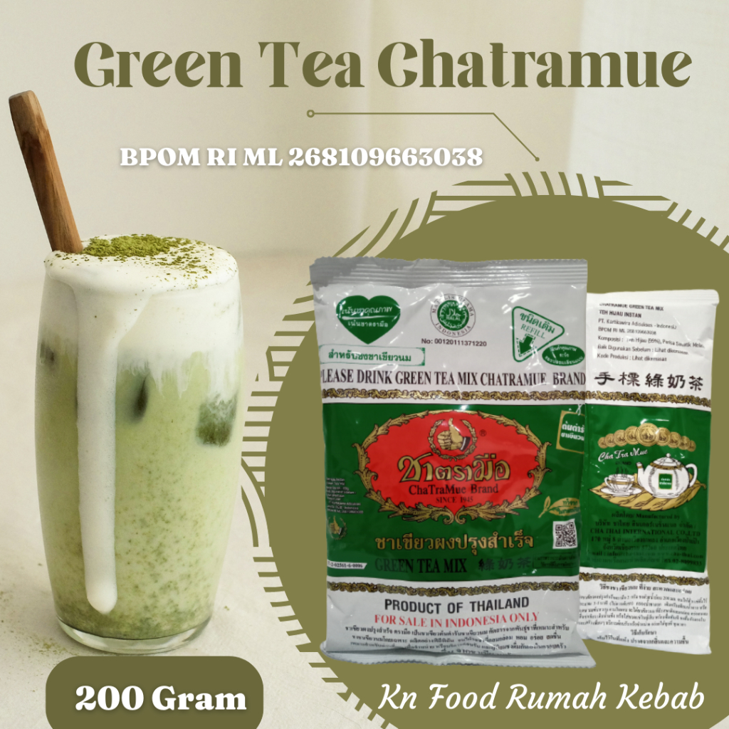 

Thai Tea Mix Cha Tramue Chatramue 200g Thailand Original BPOM