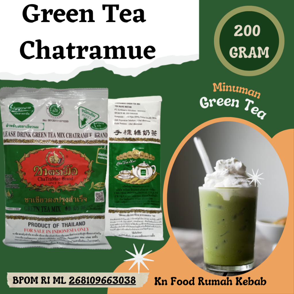 

Thai Green Tea ori Chatramue The Hijau Thailand 200g BPOM