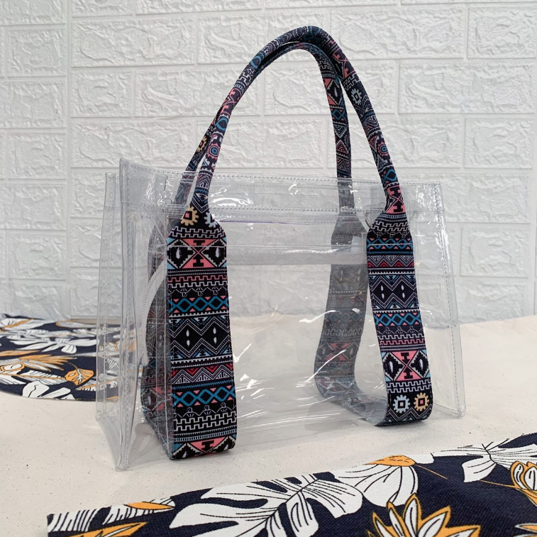 TAS PVC TRANSPARAN MOTIF SELEMPANG / TAS PVC / TAS TRANSPARAN / TAS TENTENG / TAS SELEMPANG / TAS KO