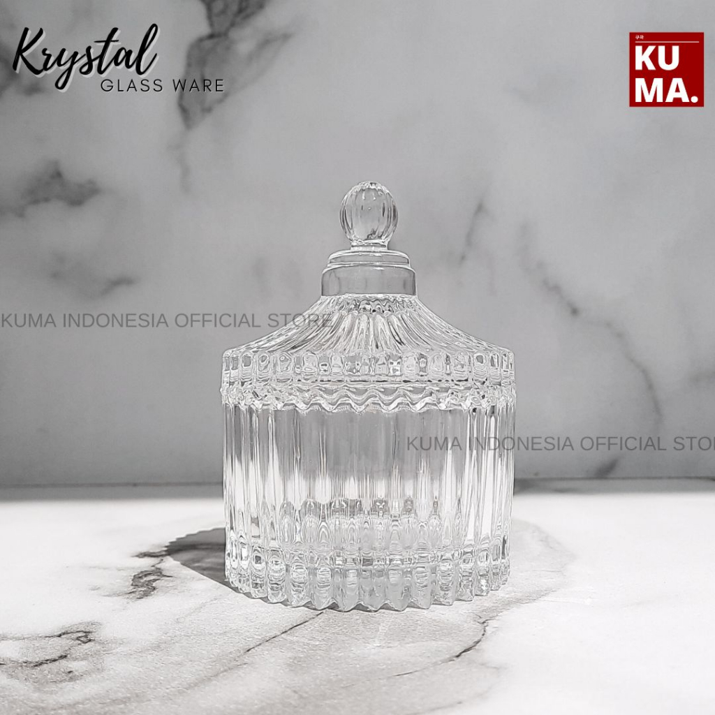 KUMA Krystal Glassware Toples Kaca Kecil Untuk Pewangi Ruangan Lilin Permen Souvenir Dll