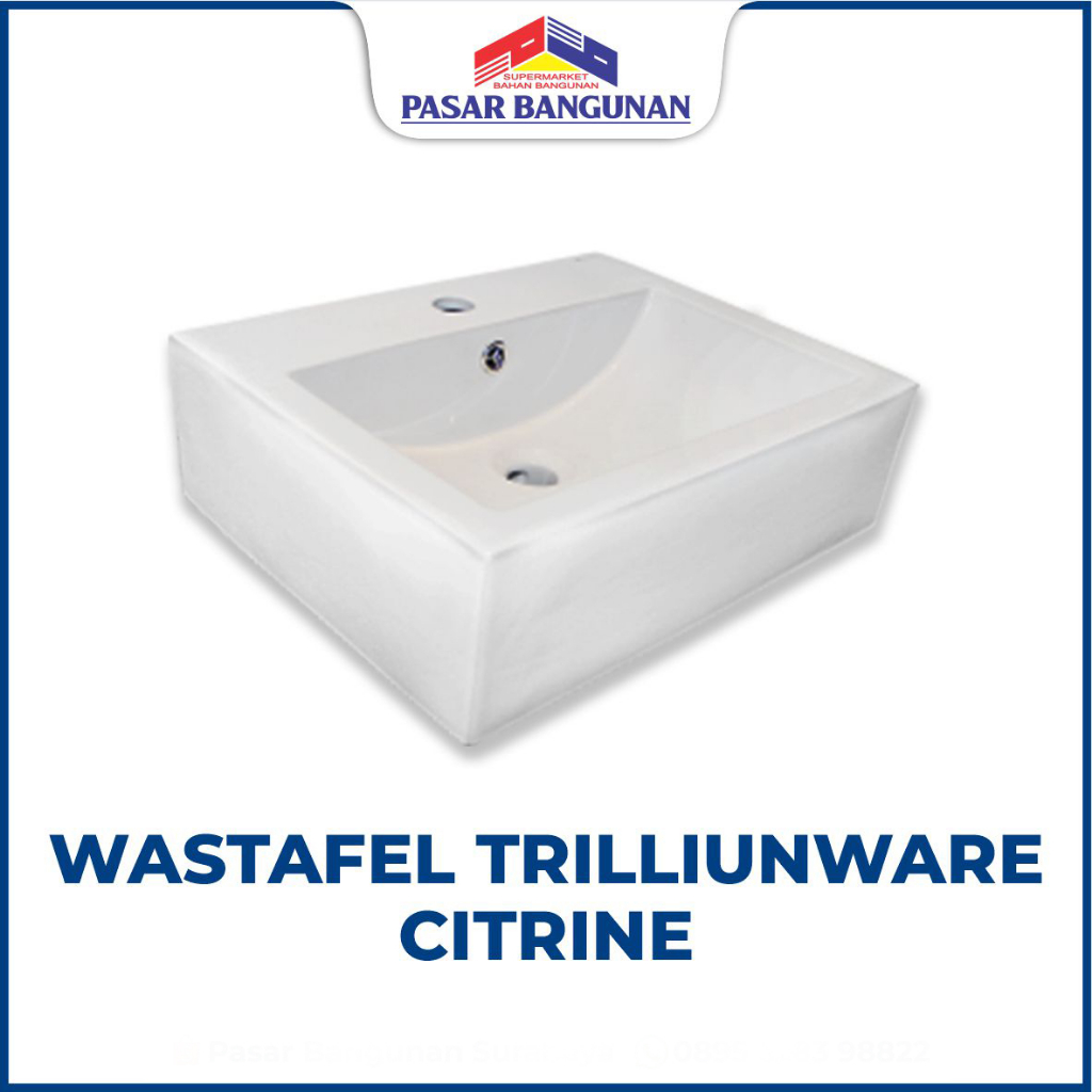 Wastafel Trilliunware Citrine Putih/Purple