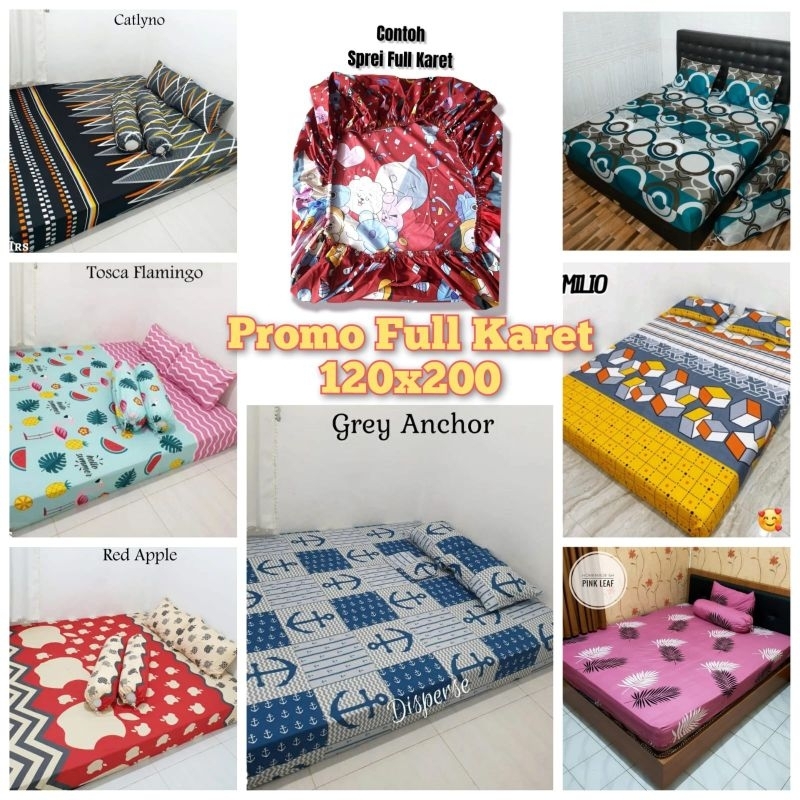 Sprei Homemade Full Karet Katun Ukuran 120x200x20