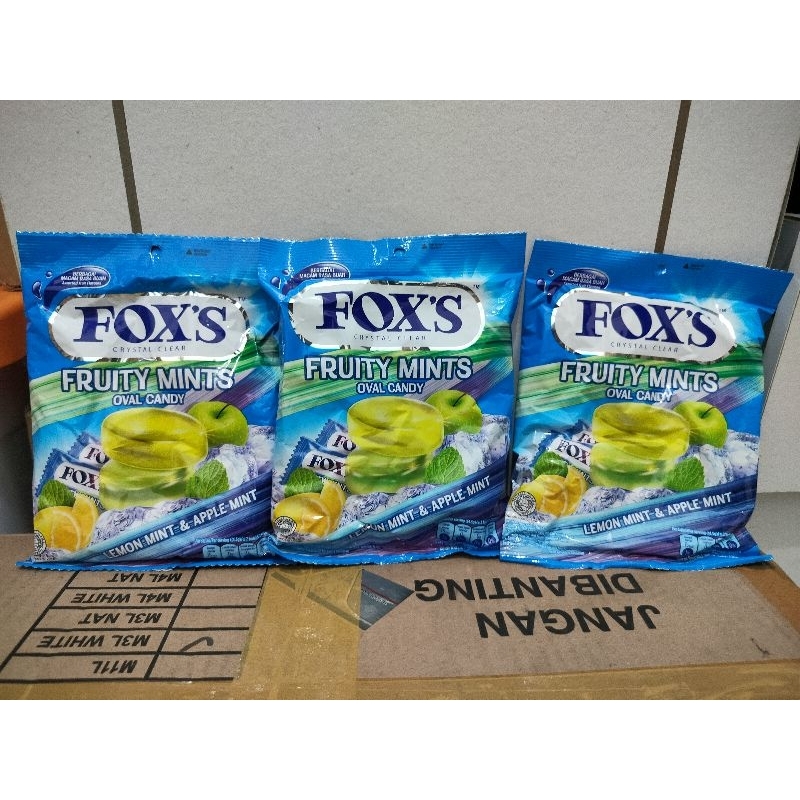 

Permen Fox's Fruity Minst bag Oval Candy