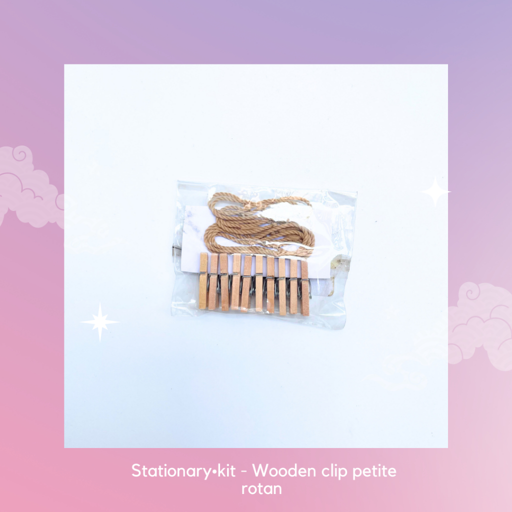 

Stationary•kit - Wooden clip petite rotan