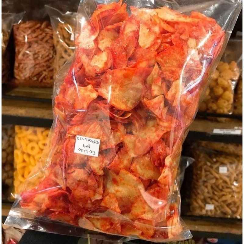 

Keripik singkong balado pedas 250gr murah keripik pedas singkong