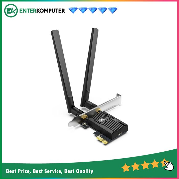 TP - Link Archer TX55E - AX3000 Wi-Fi 6 Bluetooth 5.2 PCIe Adapter -