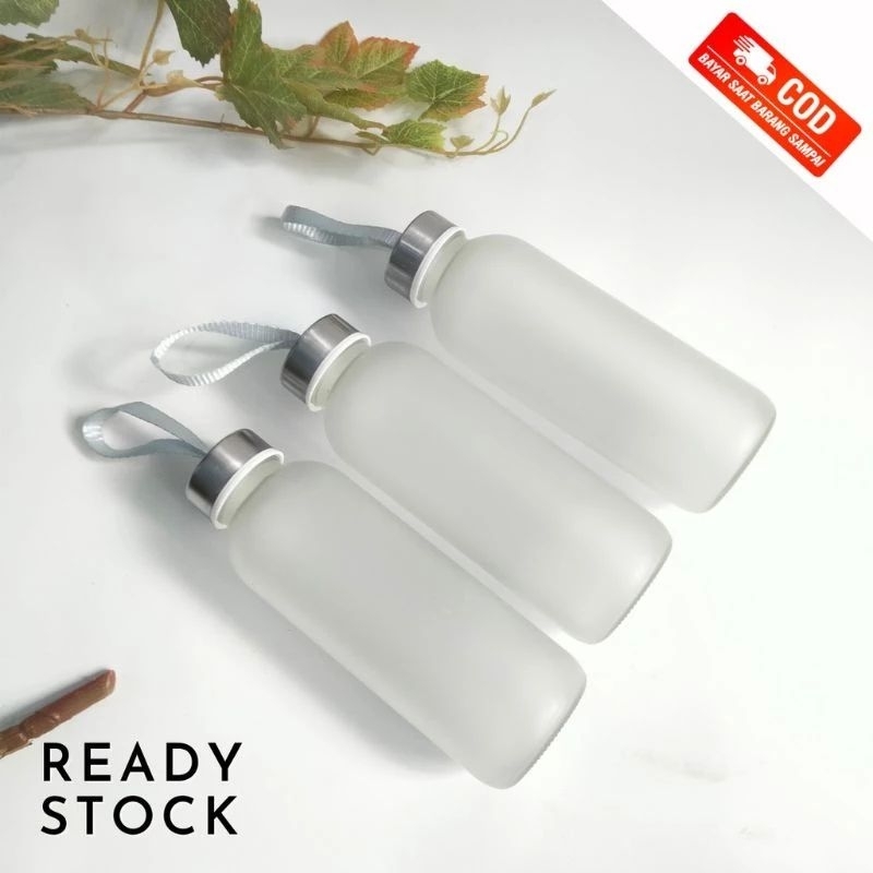 Botol Kaca Polos Doff Botol Kaca Polos Doff 420ml Botol Minum Frost Dove