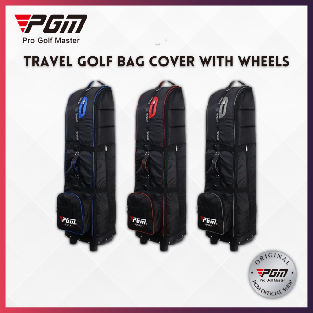 PGM Travel Cover Bag Golf Padded Standing Wheeled Sarung Penutup Tas Golf Roda