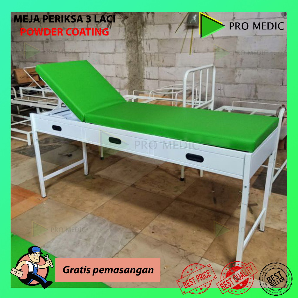 Meja Periksa Pasien 3 Laci | Examination Table Coating