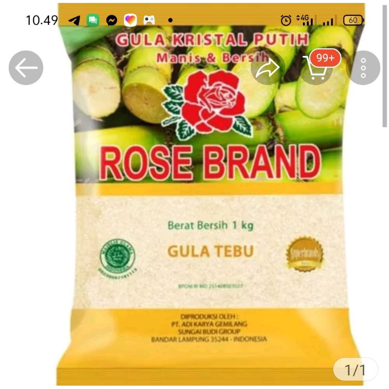 

GULA ROSE BRAND 1 KG