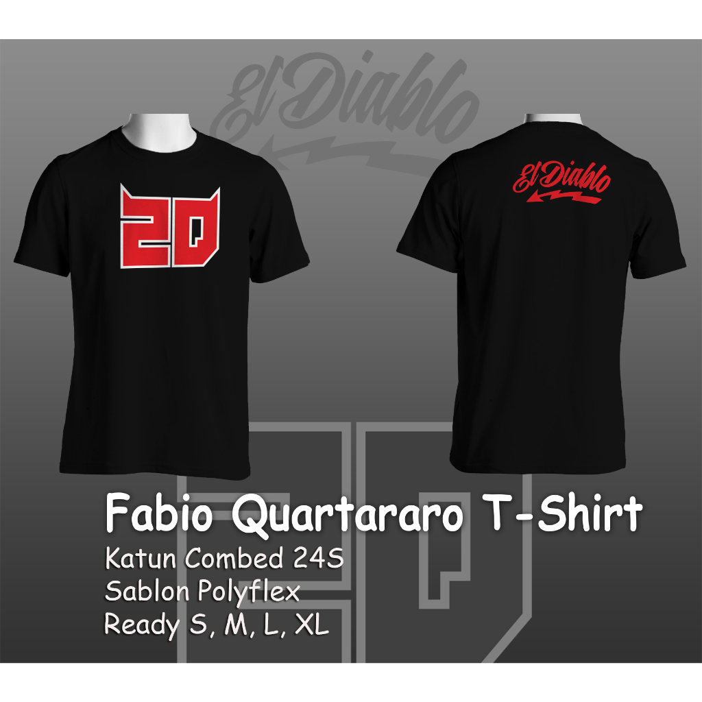 Kaos Distro MotoGP, Fabio Quartararo 20, El Diablo