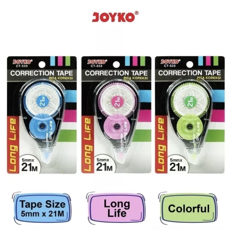 

Tip Ex Kertas / Correction Tape Joyko CT-533