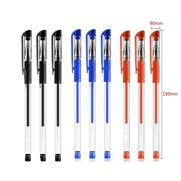 

Bolpen Warna Hitam Biru Merah Murah Import Pena Gel 0.55mm Standard Pulpen Gel Standard Bolpoin Cair Alat Tulis Sekolah