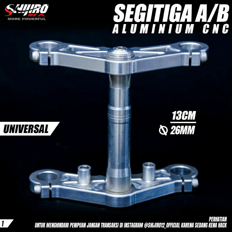 Segitiga Atas Bawah Shijiro Amorex Universal Rangka Modif Drag Bike, CB, GL, Herex, Tiger, Tinggi 13