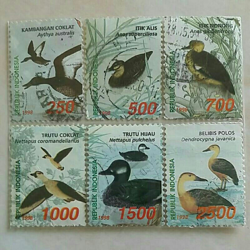 

(AB) Perangko Indonesia 1998 Bebek Seri 2 Set 6 pcs Used