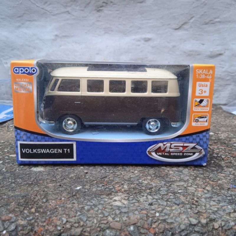 Apolo msz Volkswagen T1 VW kombi combi skala scale 32 36 38 coklat
