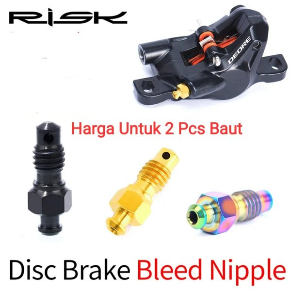 Risk Baut Banjo Titanium kaliper Disc Brake Bleed Nipple Baut Caliper Disc Brake Baut Banjo Sepeda R