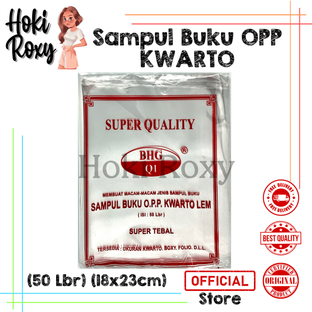 

Sampul Buku Bening Plastik - OPP Super (1 Pack 50 lembar)