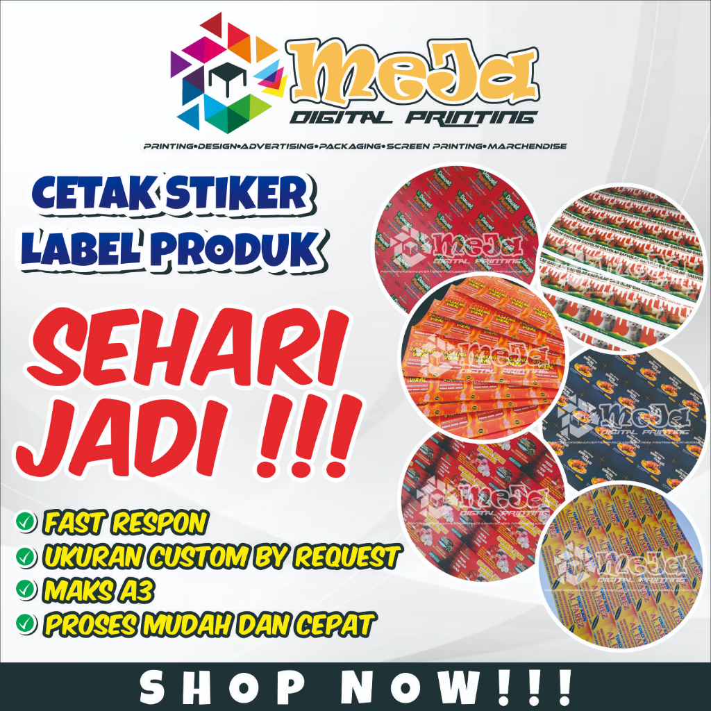 

Stiker Logo Label Makanan Minuman Bahan Sticker Bontax