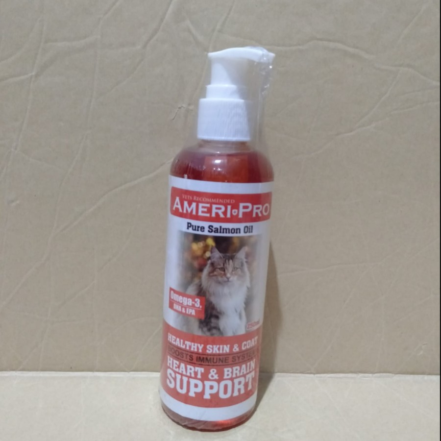Vitamin Bulu AmeriPro Salmon Oil Cat 250ml Ameri Pro Daya Tahan Tubuh