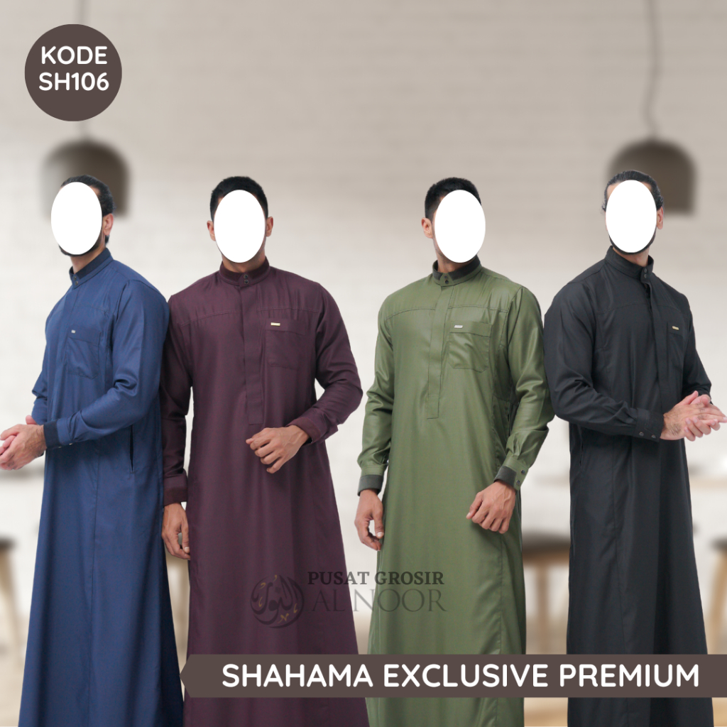 Jubah Saudi | Gamis Pria | Shahama Manset | SH106 | Big Sale Promo Diskon Shahama