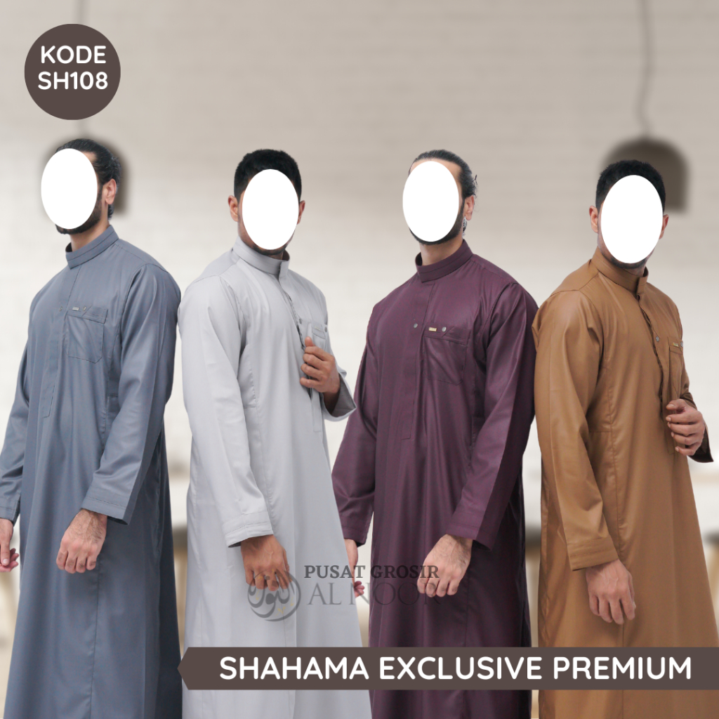 Jubah Saudi | Gamis Pria | Shahama Non Manset | SH108 | Big Sale Promo Diskon Shahama
