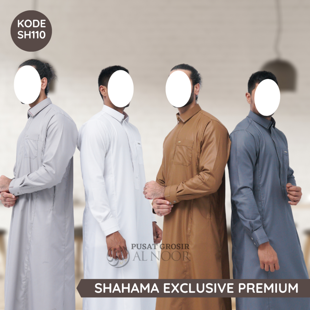 Jubah Saudi | Gamis Pria | Shahama Manset | SH110 | Big Sale Promo Diskon Shahama