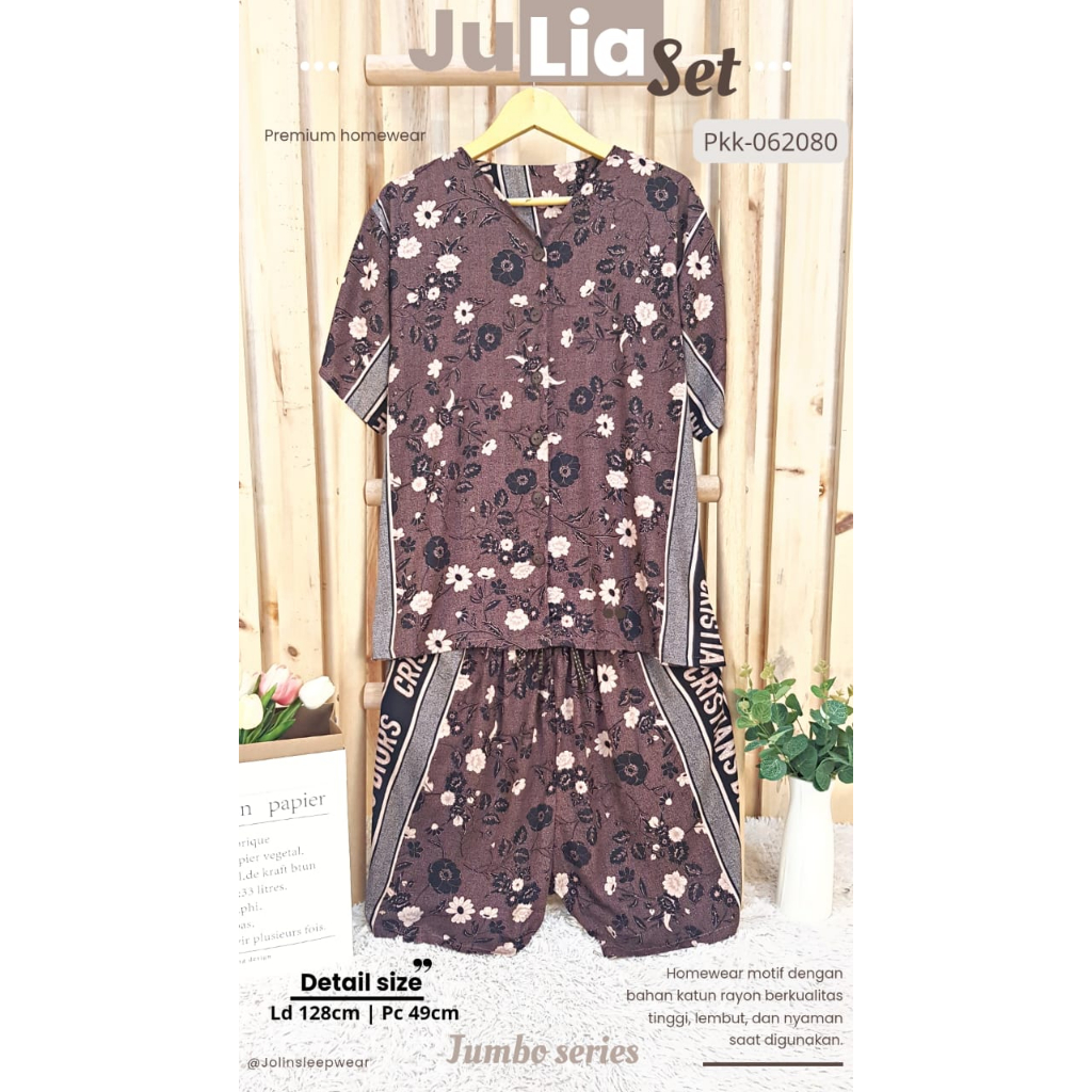 GROSIR BAJU MURAH - JULIA SETELAN JUMBO RAYON PREMIUM