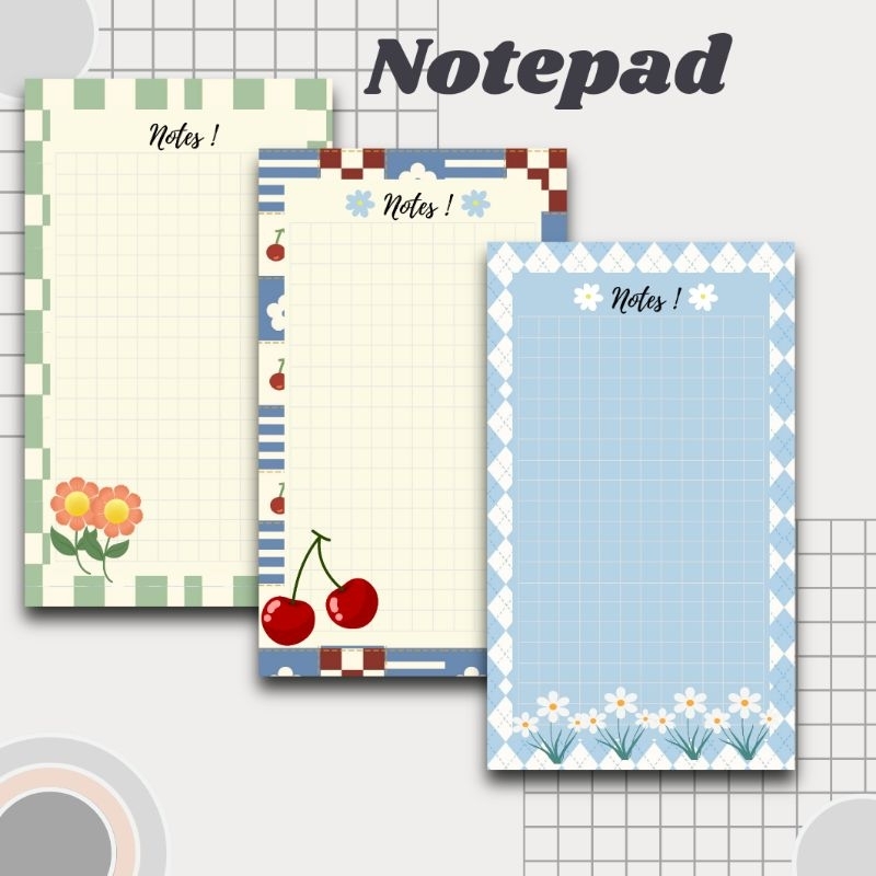 

note pad - buku catatan kecil | aesthetic notes | cute | memo | pastel notes