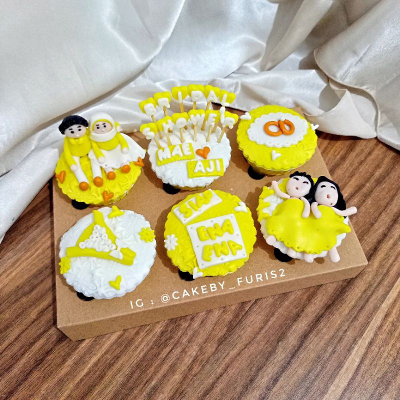 

Cupcakes Custom isi 6 - Cupcakes Bridal Shower - TANGERANG