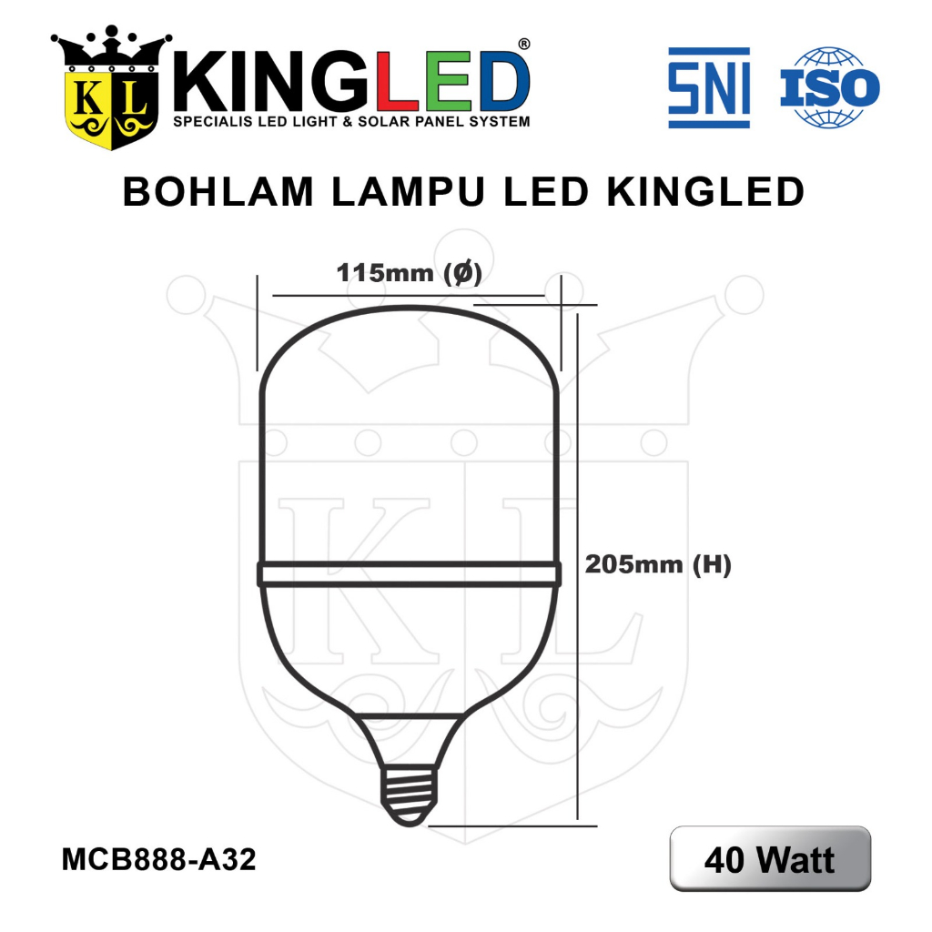 KINGLED Lampu Bola LED Capsule JUMBO 30 Watt / 40 Watt / 50 Watt