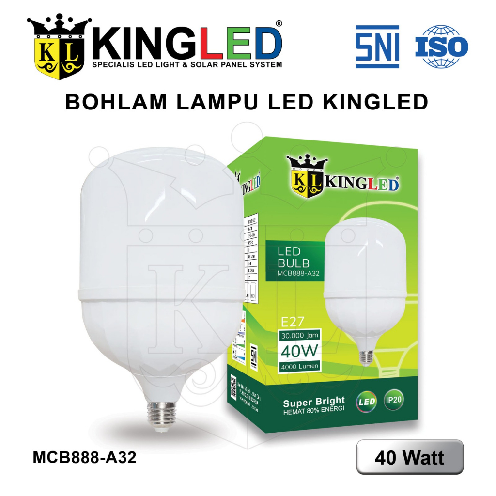 KINGLED Lampu Bola LED Capsule JUMBO 30 Watt / 40 Watt / 50 Watt