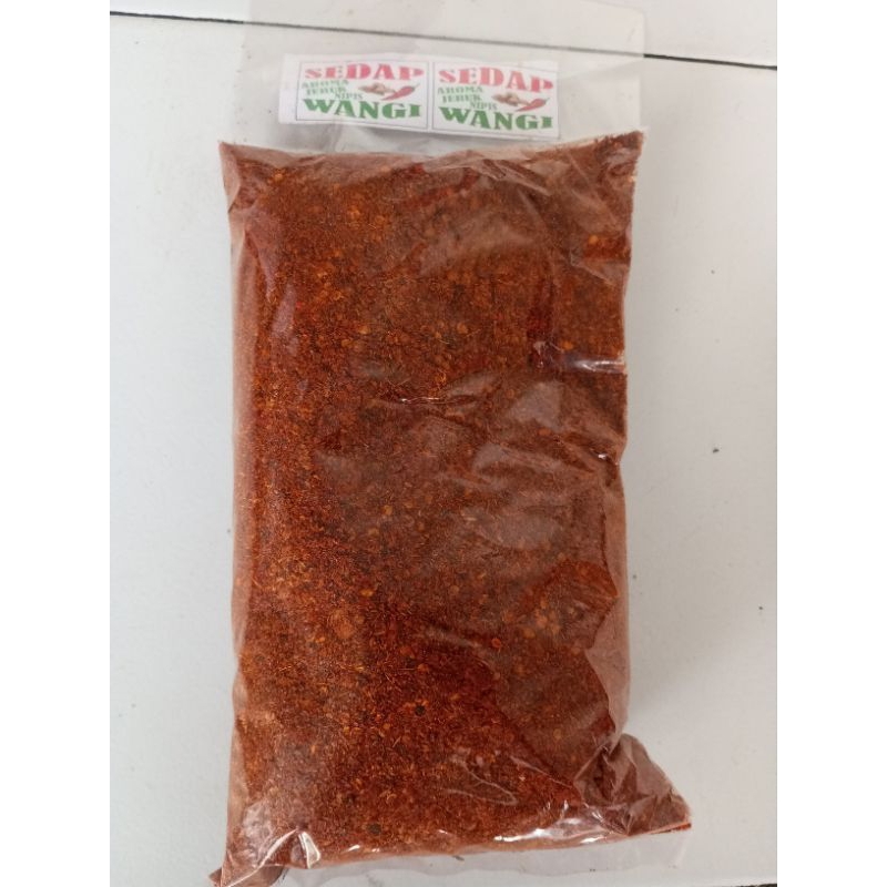 

bubuk cabe gilingan kasar harga murah berat 500 gram