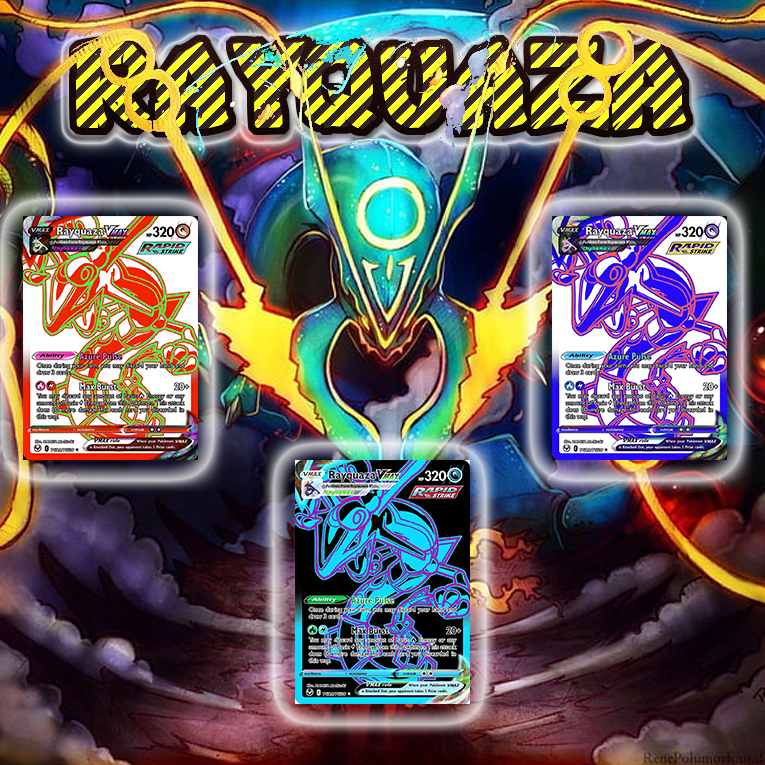 KARTU POKEMON TCG HOLOGRAM ENGLISH VERSION COLORFUL RAYQUAZA