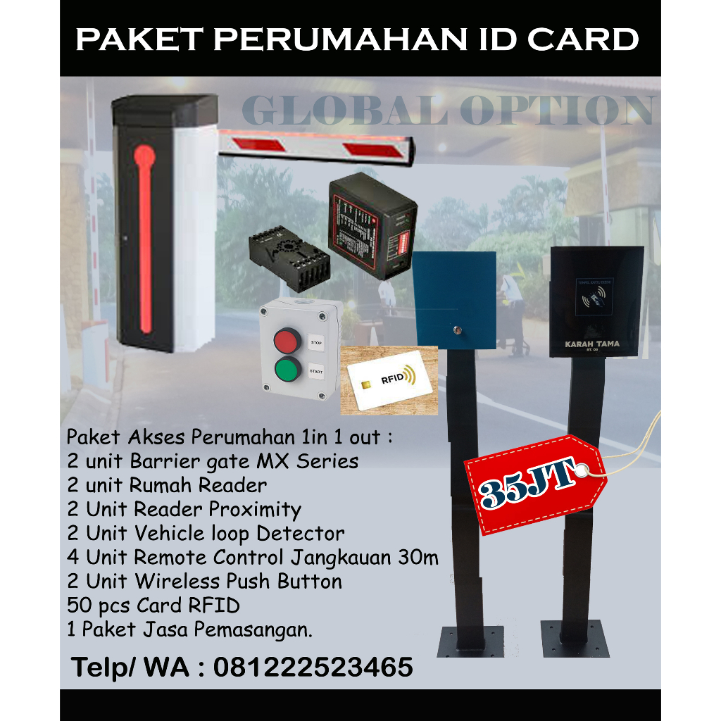 Palang Parkir/Portal Otomatis Paket Perumahan