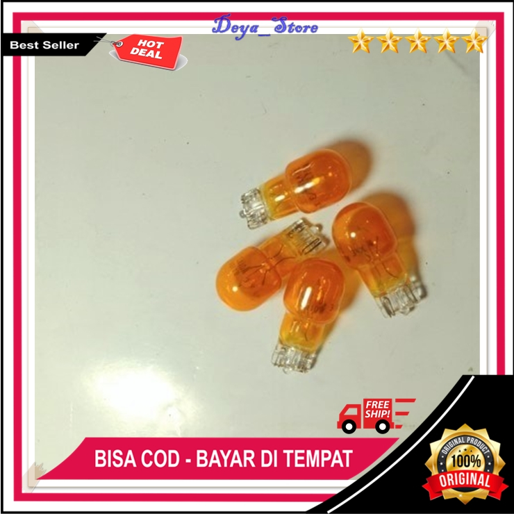 Bohlam Sen Kuning Lampu Warna Kuning Bohlam Sein Motor Bohlam Sen Original Bohlam Sen T10 Harga Perb