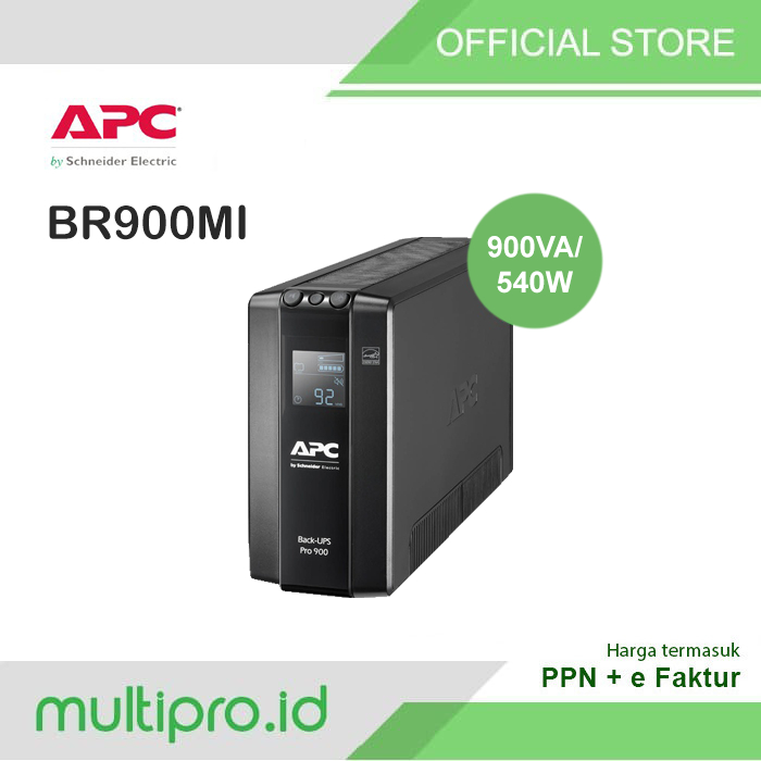 UPS APC Back UPS Pro BR 900VA, 6 Outlets, AVR, LCD Interface BR900MI