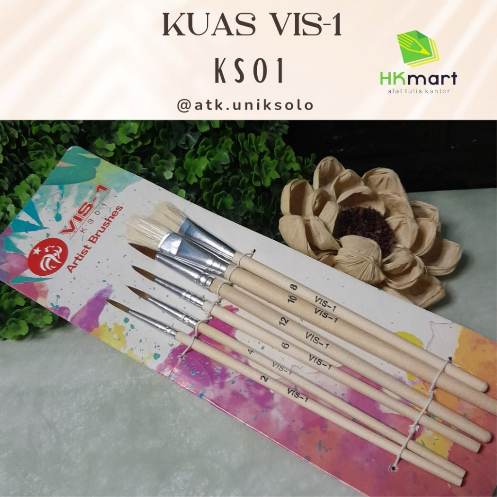 

KUAS CAT LUKIS MURAH VIS-1 KS01 / VIS-1 KS08