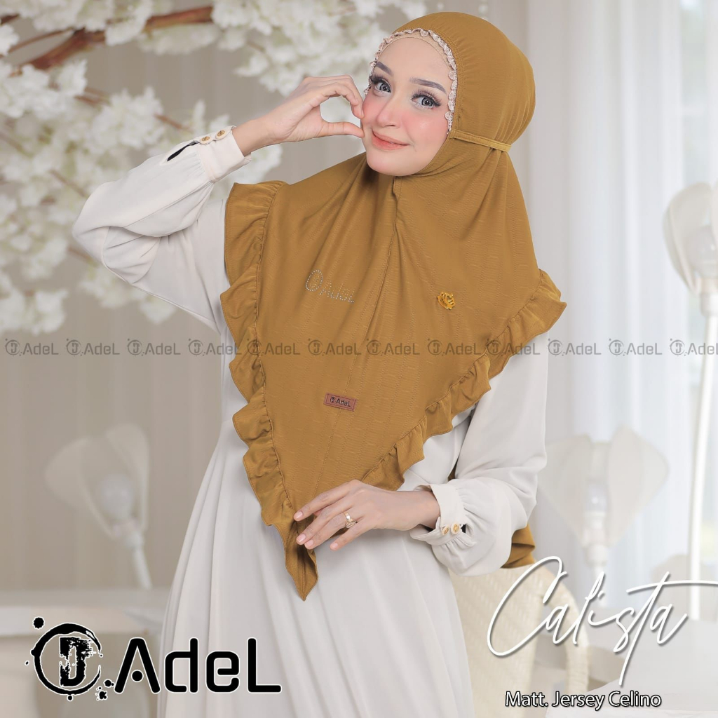 BERGO KERUT RENDA CALISTA JILBAB INSTAN  / HIJAB DAILY ORI ADEL HIJAB